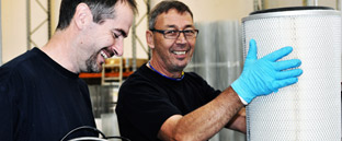 production of air filters